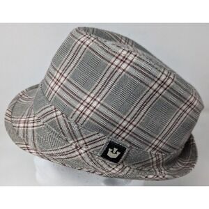 Goorin Brothers Biggles Fedora‎ Hat Plaid Men's Size Medium VTG